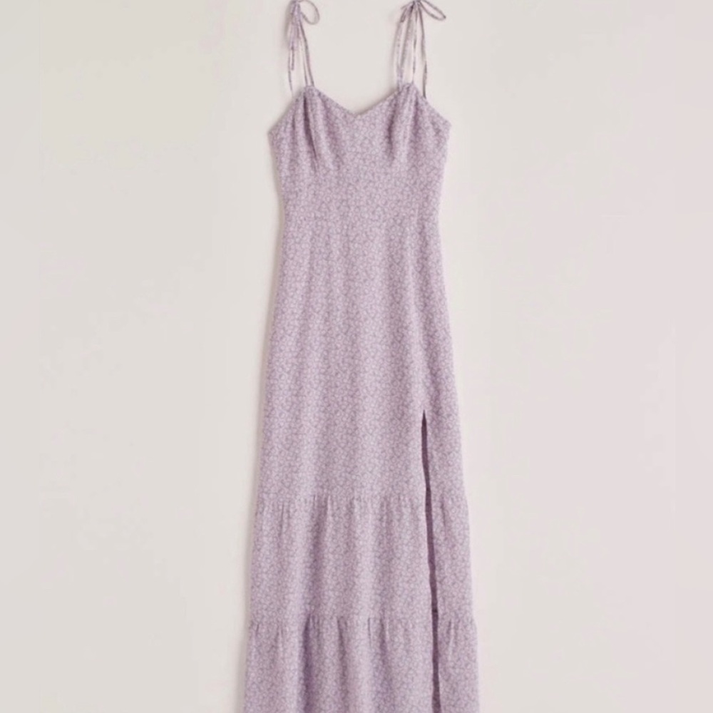 Abercrombie Blushing Tiered Maxi Dress Floral